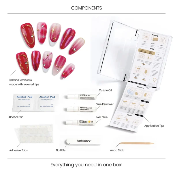 Medium Almond-Shaped Gradient Pink Fine Flash Nail Design French Tips Nail Art Set Handmade Press On Nail - Image 7